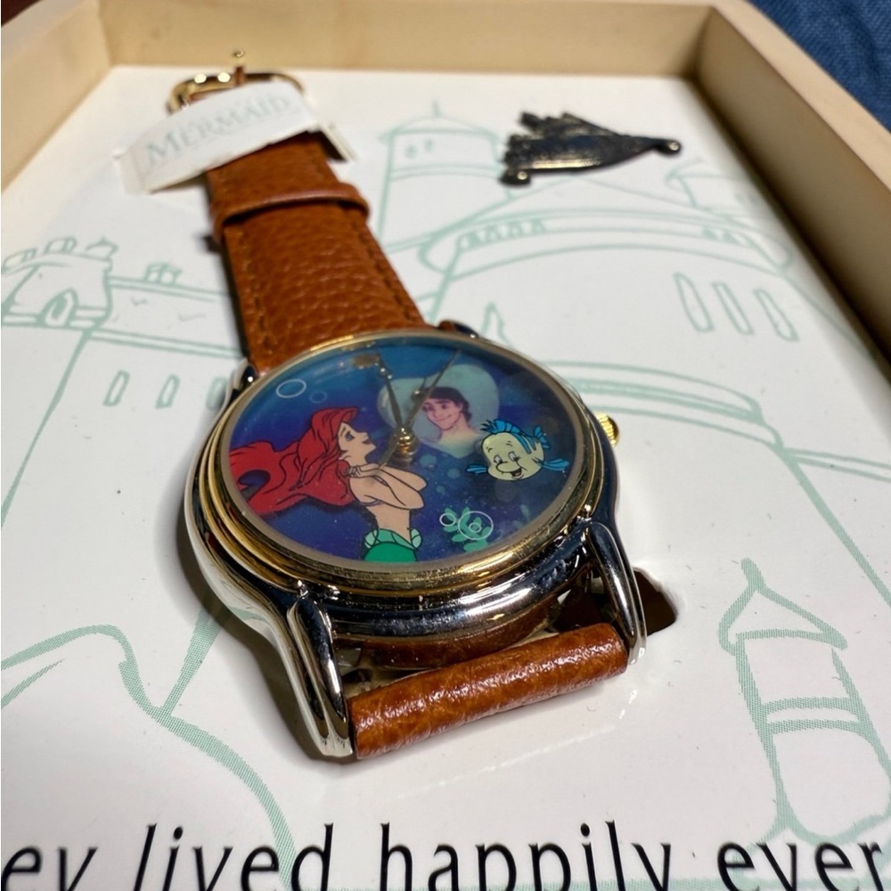 Vintage Rare Disney The Little Mermaid Storybook Watch 1994 New - Picture 6 of 9